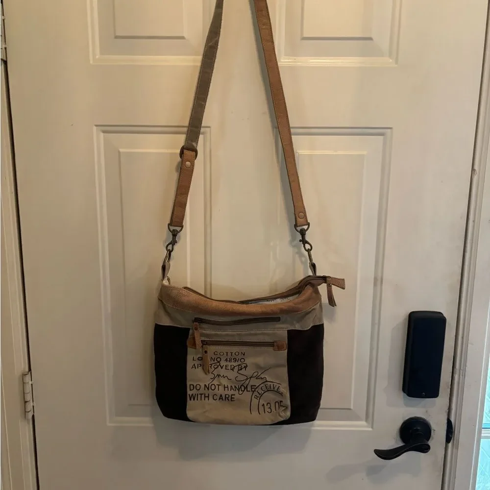 Myra Bag Tan and Black Crossbody